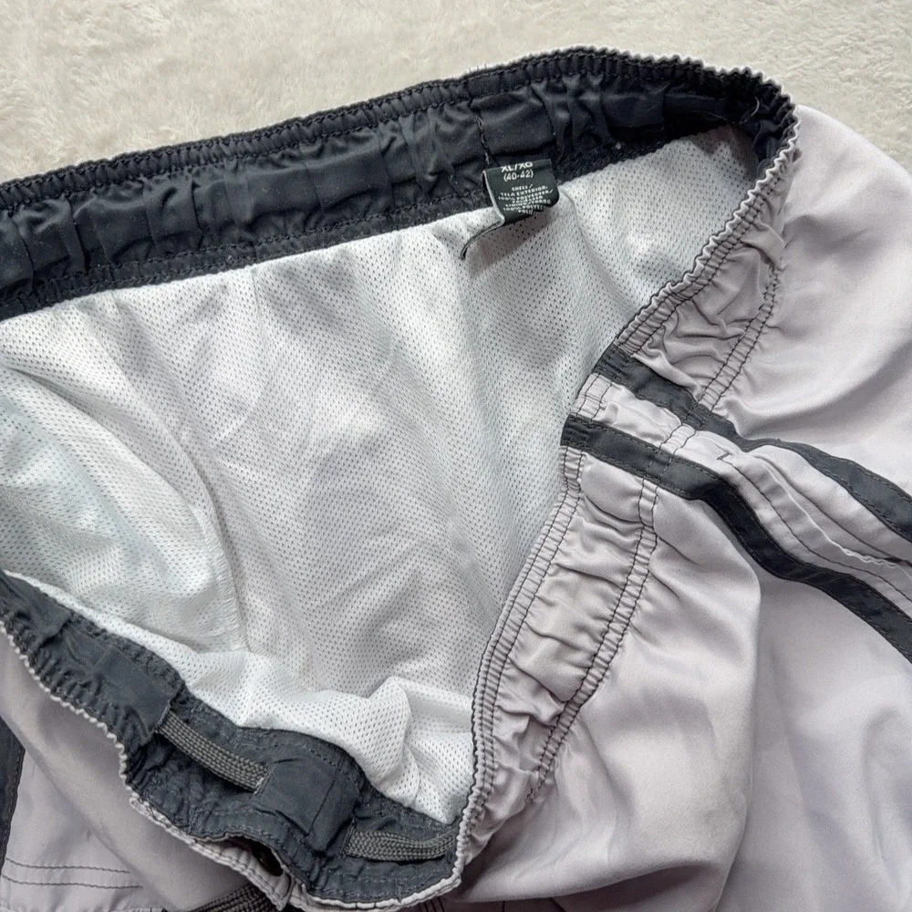 Op Ocean Pacific Mens Gray Cargo Board Shorts Y2k Swim Trunks XL Surf Beach